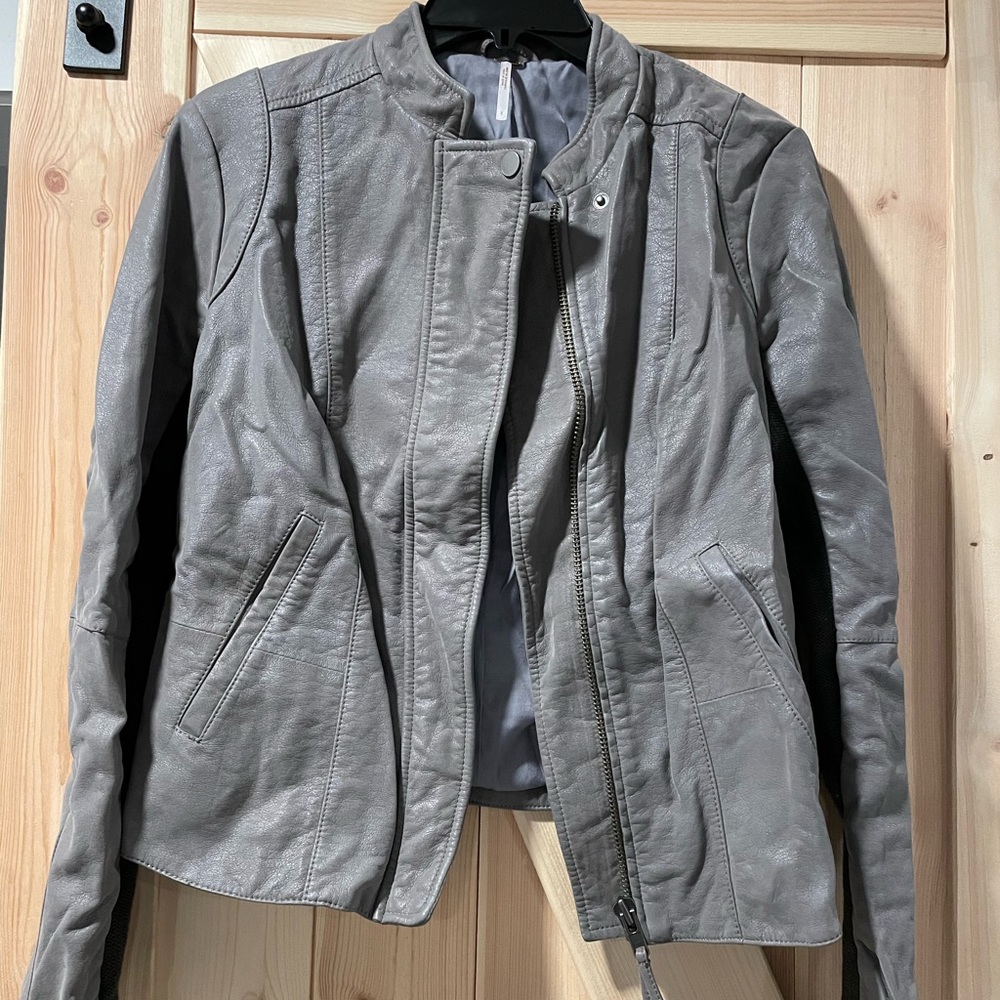 Free people faux leather jacket